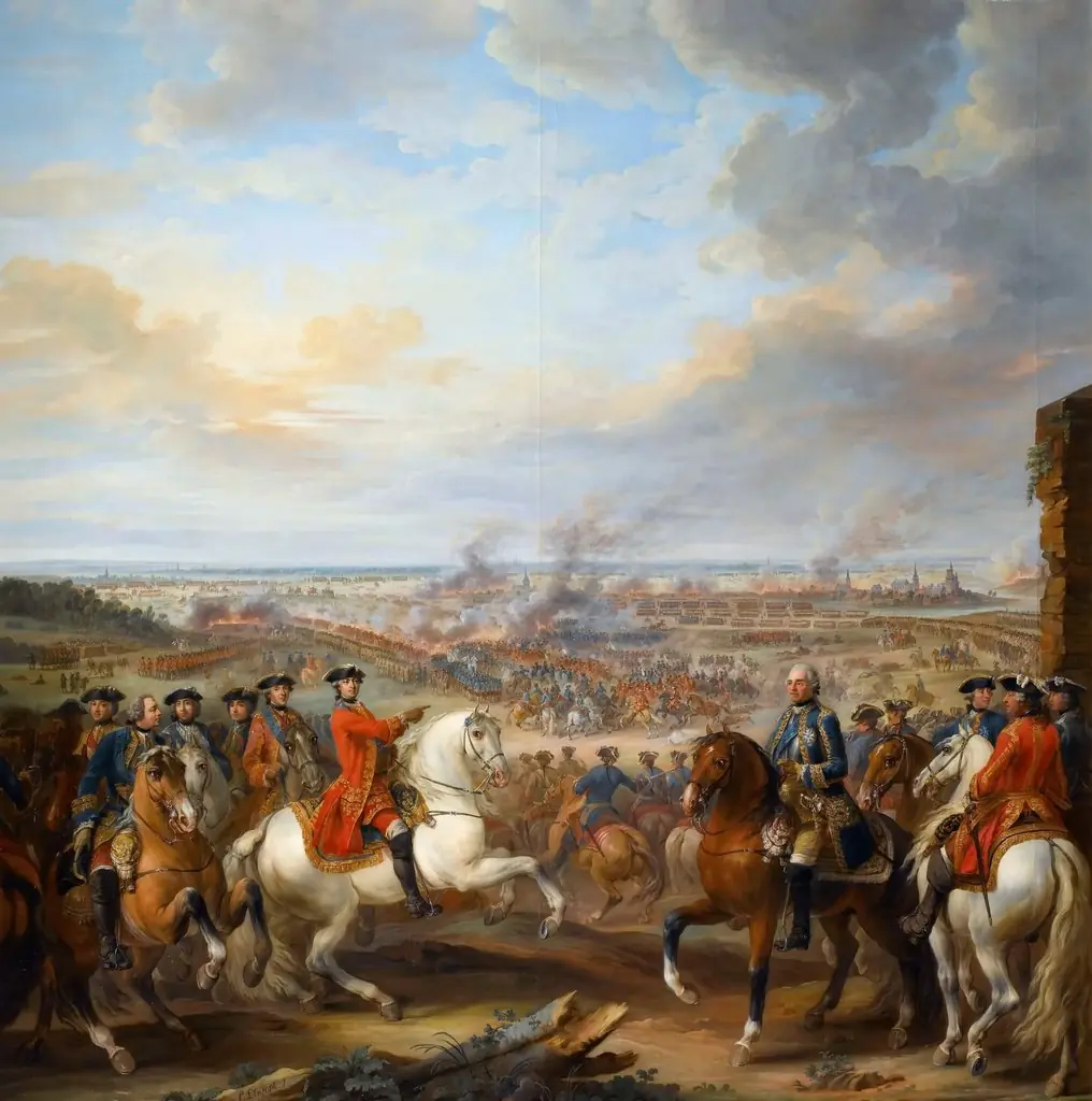 Battle of Fontenoy, 11th May 1745, by Pierre L'Enfant, oil, 1747