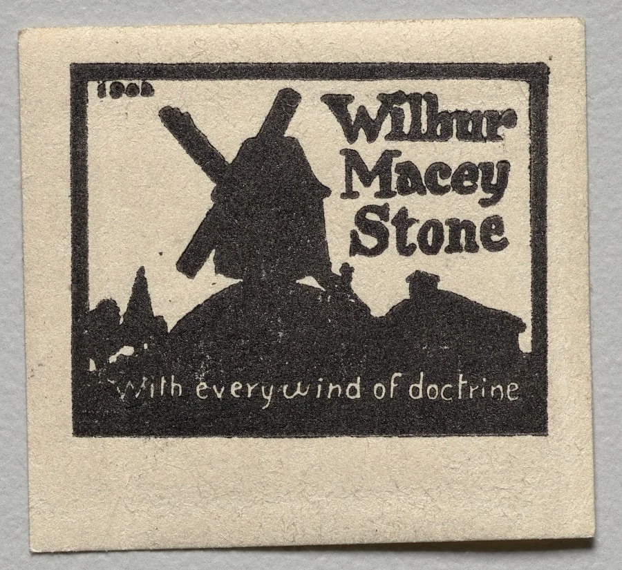 Bookplate: Wilbur Macey Stone, detail