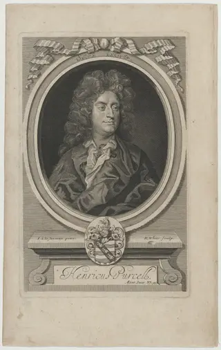 Henry Purcell, Musical Composer, by Robert White, ink, 1698