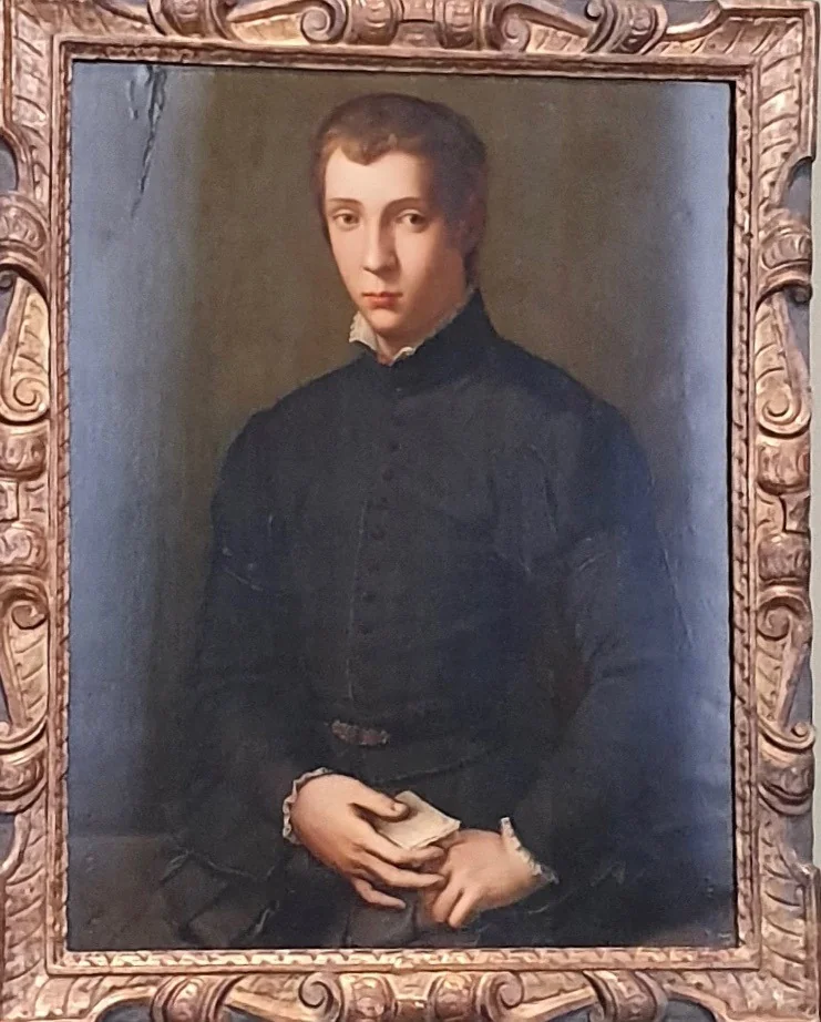 Bildnis eines jungen Mannes, detail