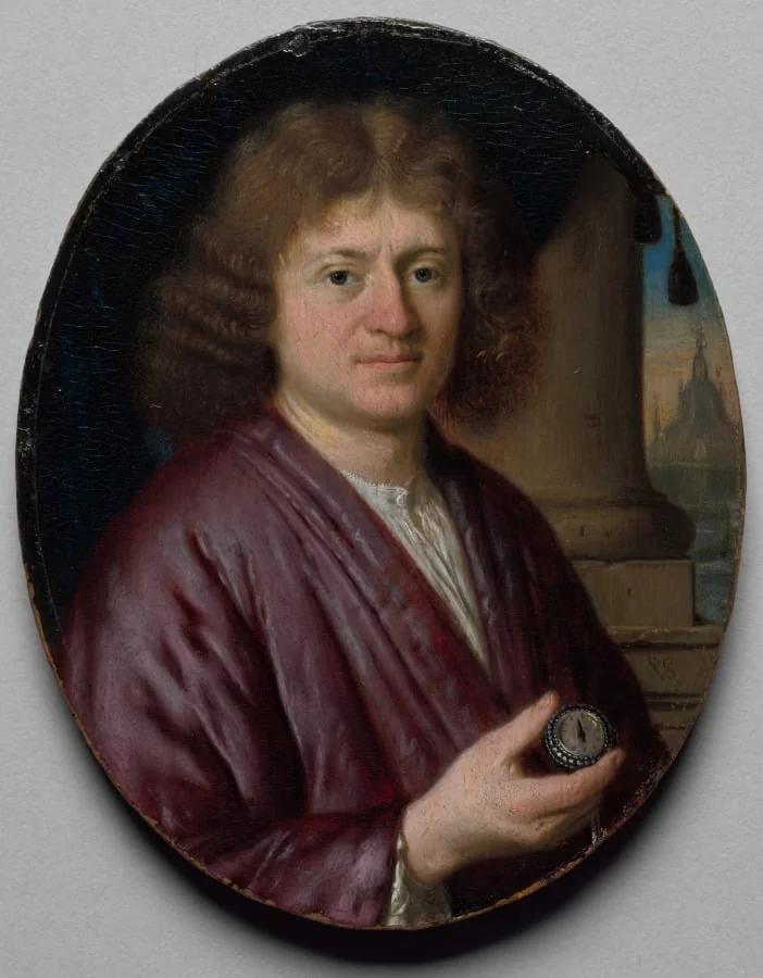 Portrait of a Man Holding a Watch, detail