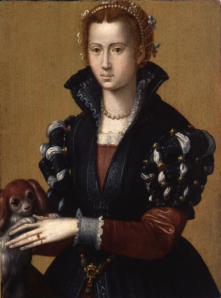 Portrait of Eleanora of Toledo, by Alessandro Allori, oil, 1600
