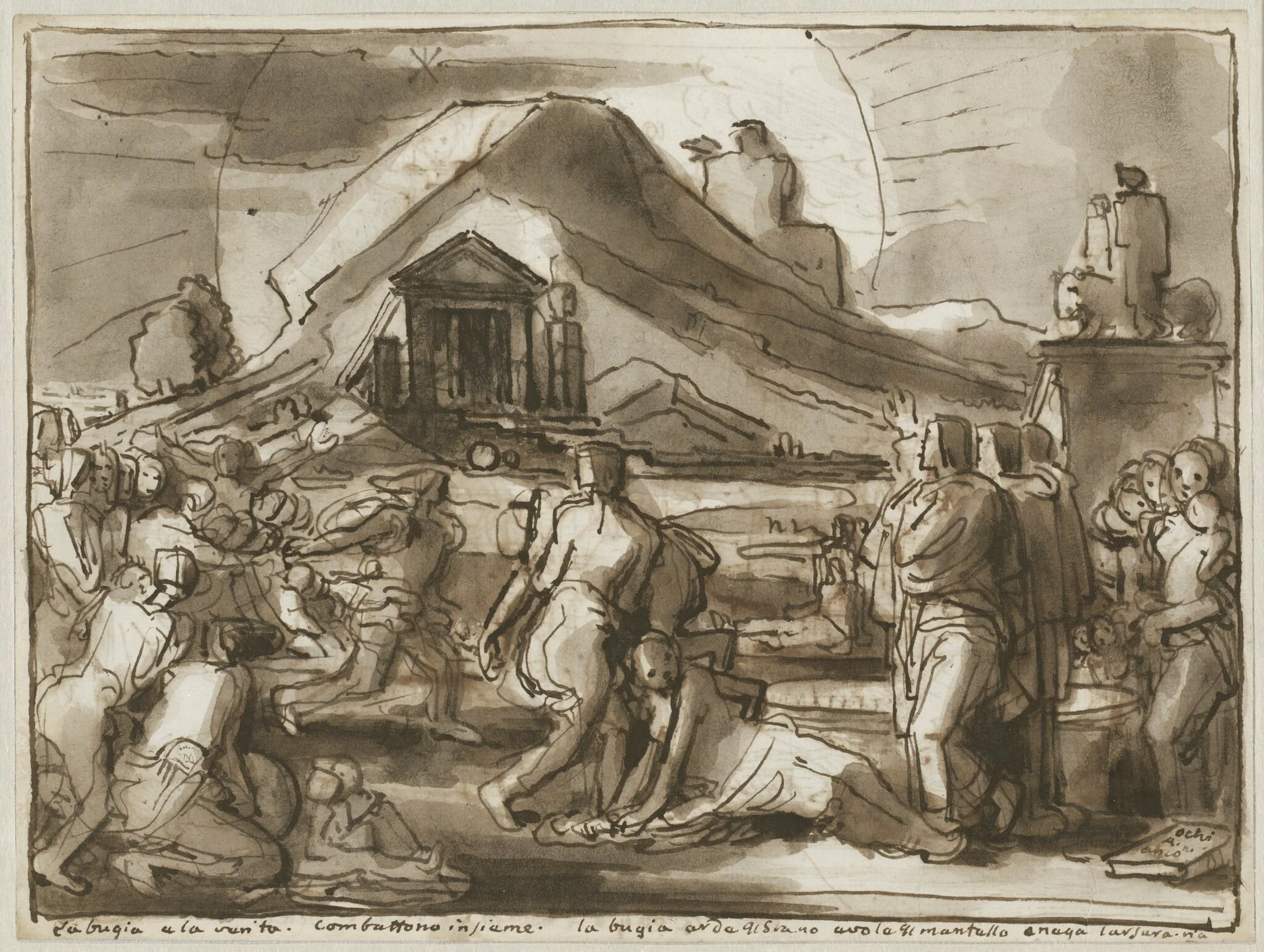 An Allegory of Truth and Falsehood (verso), detail