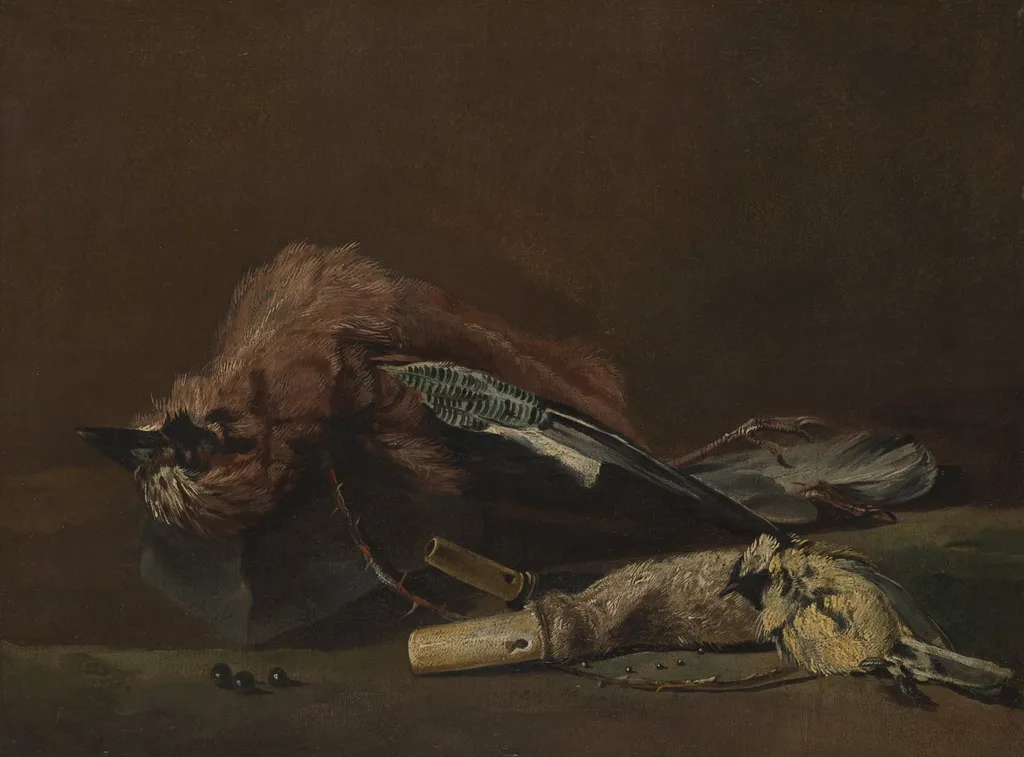 Dead Birds and Shot Bags, by Pieter Boel, oil, 1660
