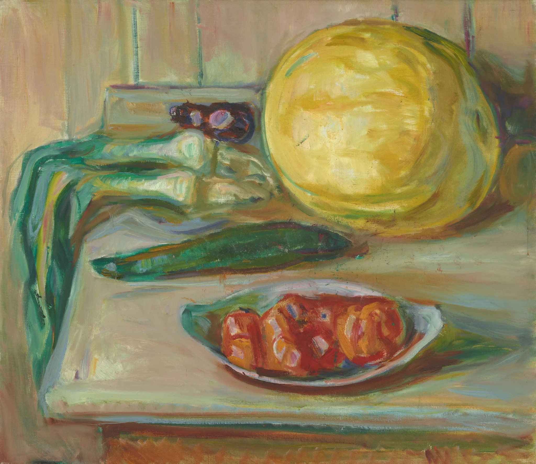 Still Life with Pumpkin and other Vegetables, detail