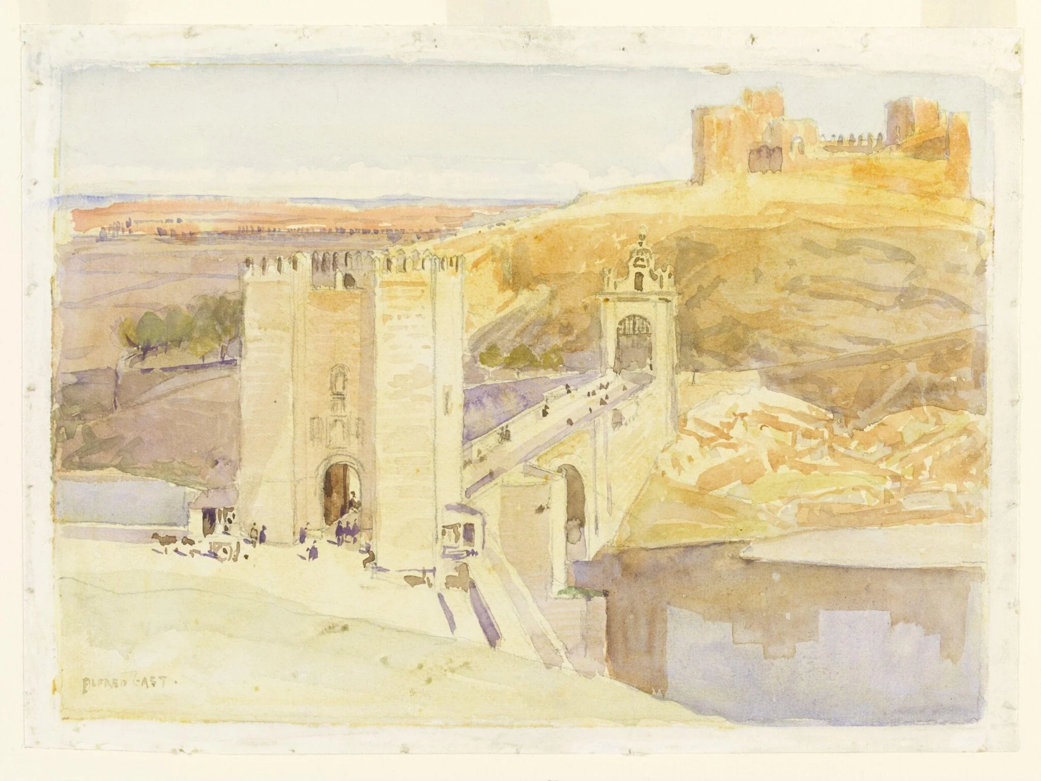 The Bridge of Alcantara at Toledo, detail