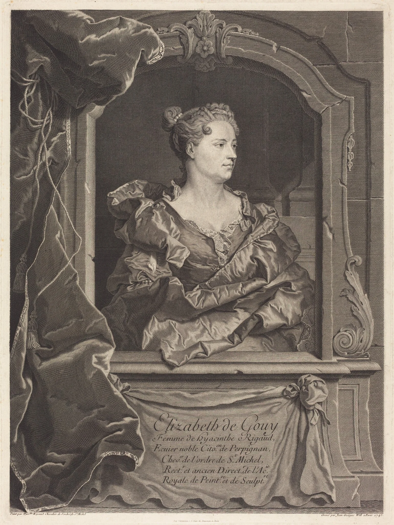 Elizabeth de Gouy, femme de Hyacinthe Rigaud, detail