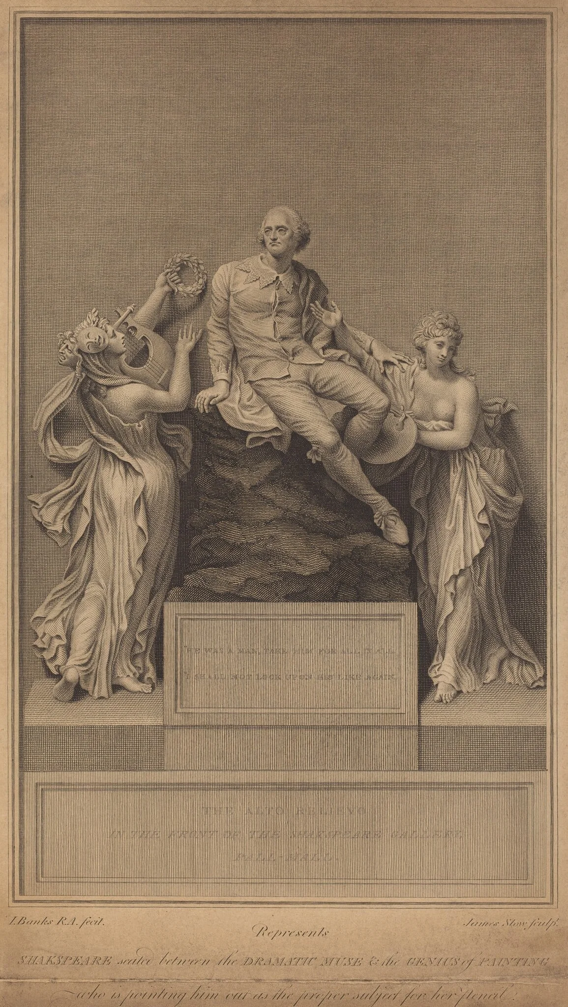 Monument to William Shakespeare, detail