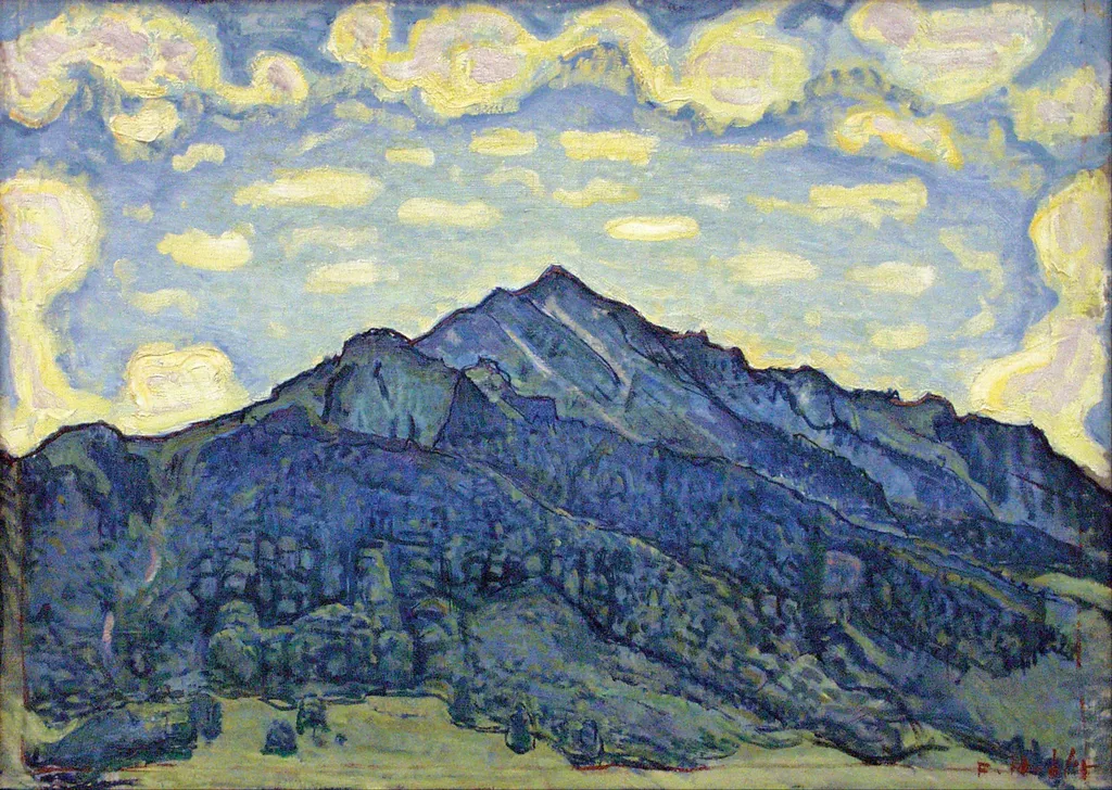 Landschaft in den Schweizer Alpen, by Ferdinand Hodler, oil, 1895