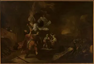 Circumcision of Moses' son, by Jan Baptist Weenix, oil, 1640