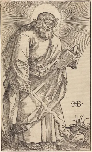 Apostle Judas Thaddeus, by Hans Baldung Grien, ink, 1519