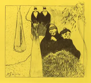 Volpini Suite: Old Women of Arles (Les Vieilles Filles [Arles]), by Paul Gauguin, 1889