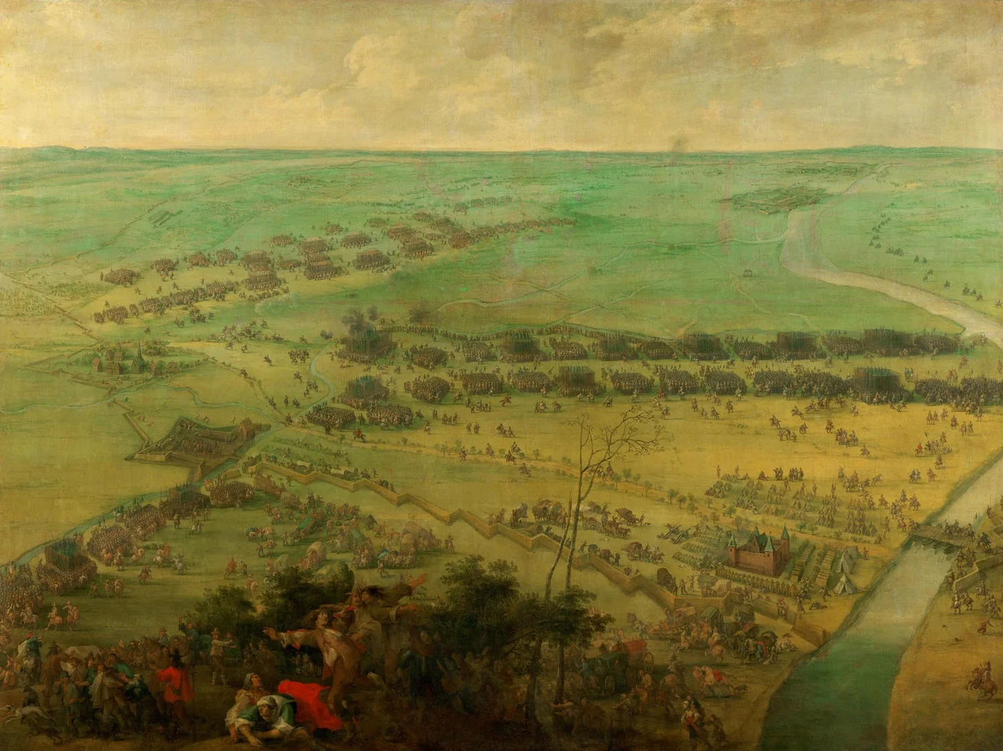 The Battle of Thionville, 19 June 1639 between the Imperial forces under Piccolomini and the French, detail