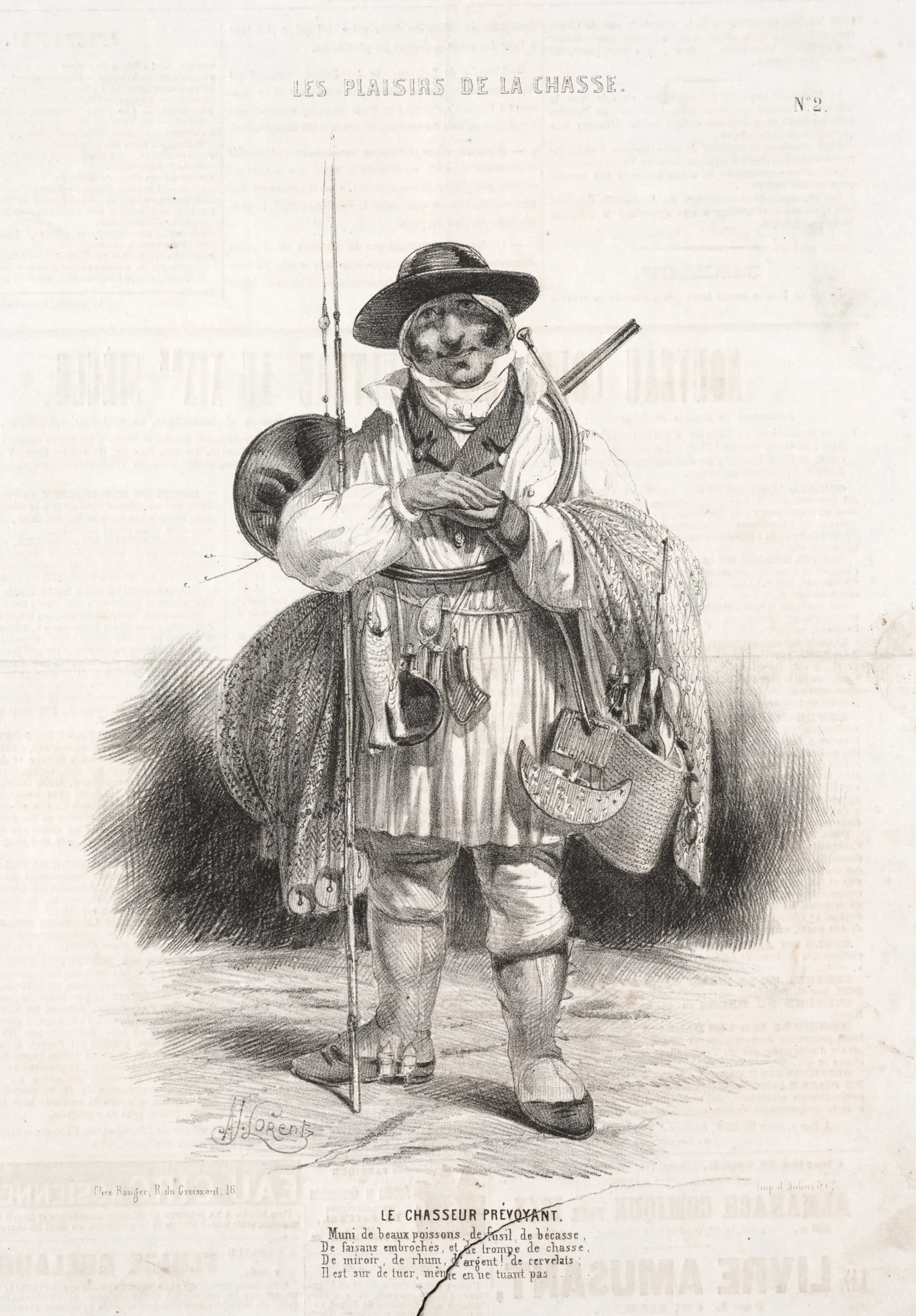 Les Plaisirs de la chasse: Le Chasseur prévoyant, detail