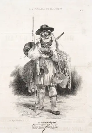 Les Plaisirs de la chasse:  Le Chasseur prévoyant, by Alade Joseph Lorentz, 1842