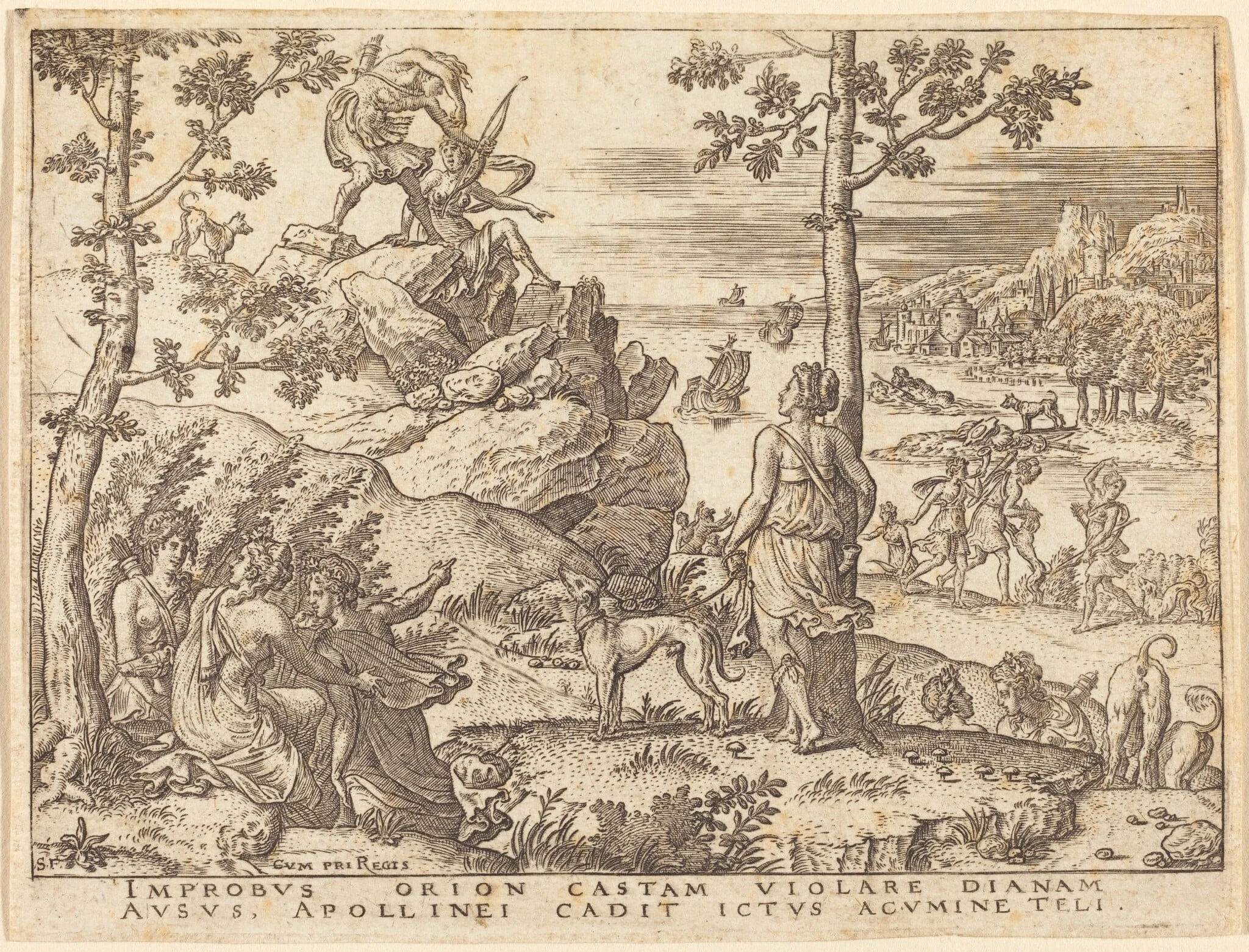 Orion Killed by Apollo, detail