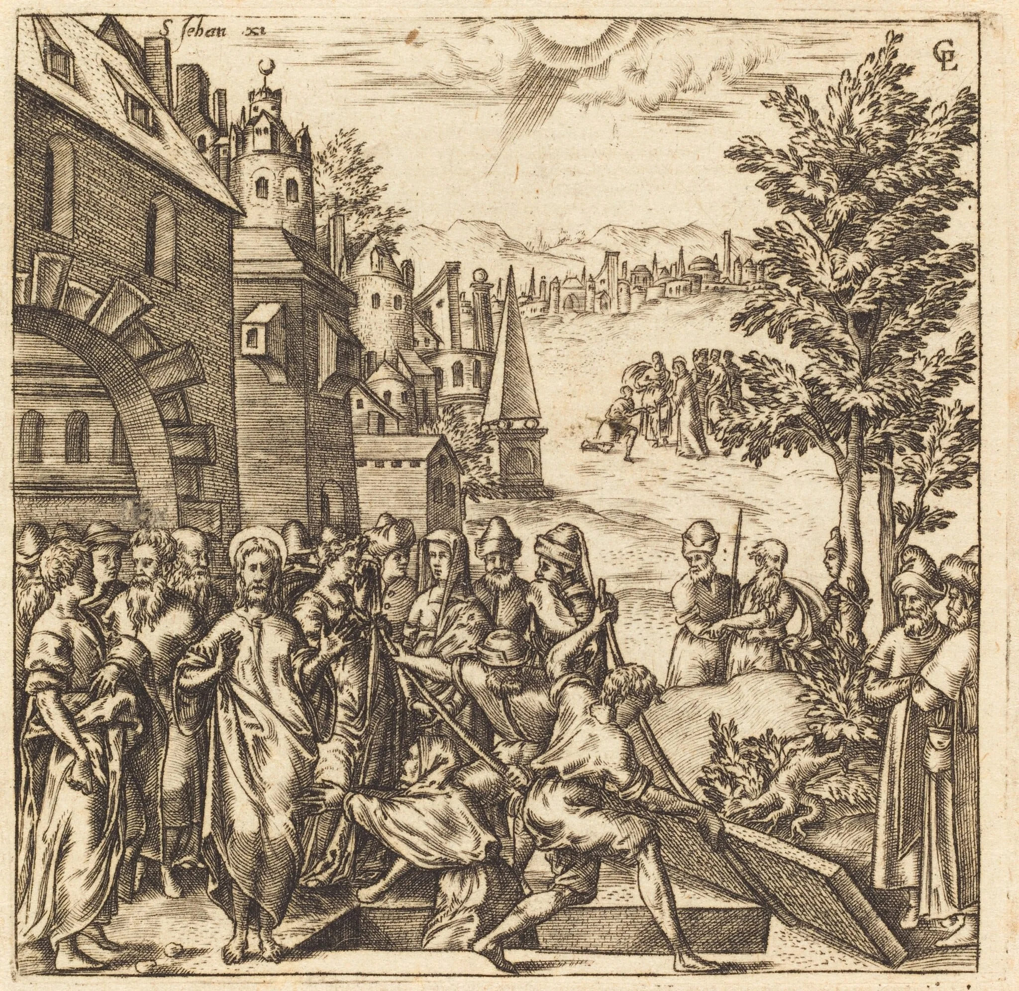The Raising of Lazarus, detail