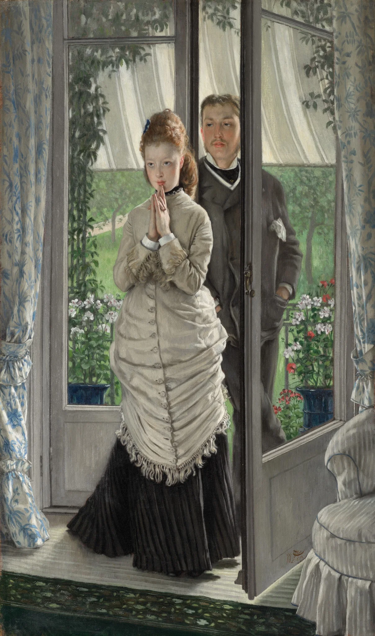 Two Figures at a Door (The Proposal?), detail
