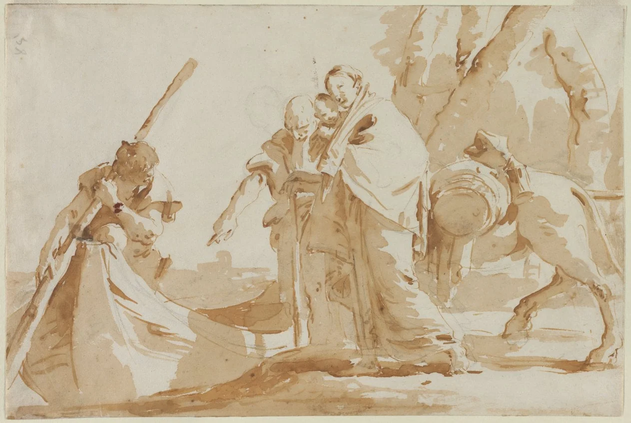 Flight into Egypt: The Embarkment of the Holy Family, detail