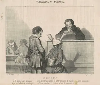 Un service d'ami, by Honoré Daumier, ink, 1845