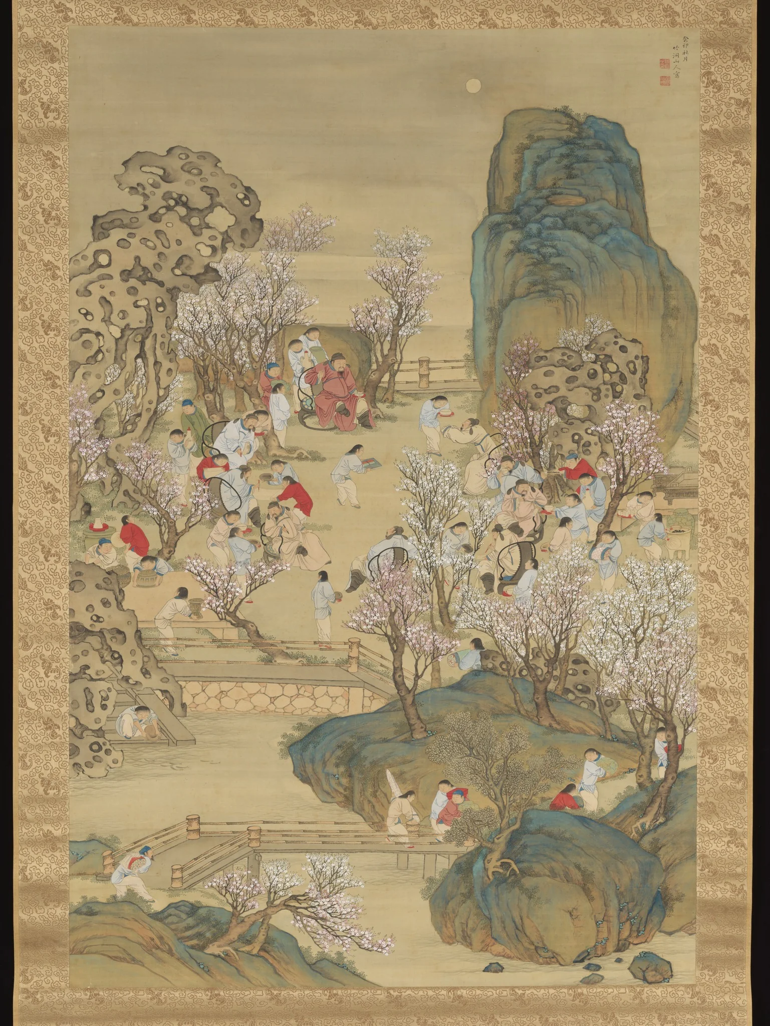 Fragrant Garden under a Hazy Moon, detail