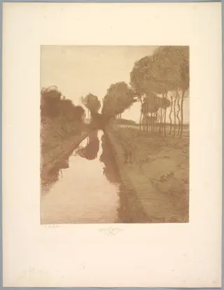 Suite de Paysages: Landscape,  Plate 3, Remarque, Bat, by Charles Marie Dulac, 1892
