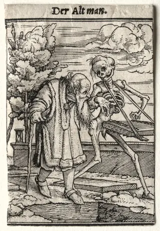 Dance of Death:  The Old Man, by Hans Holbein the Younger, 1526
