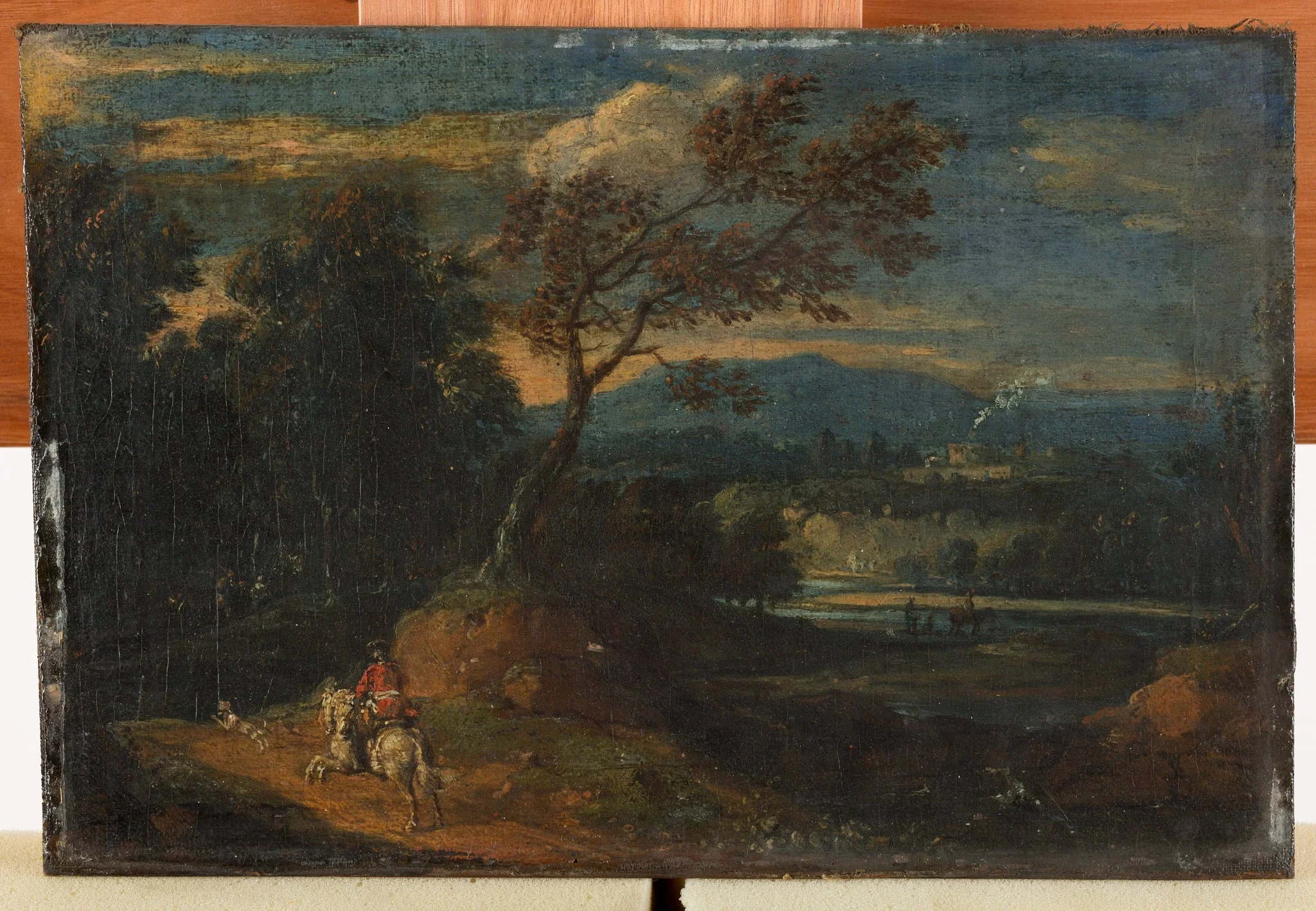 Landschaft mit Reiter, detail