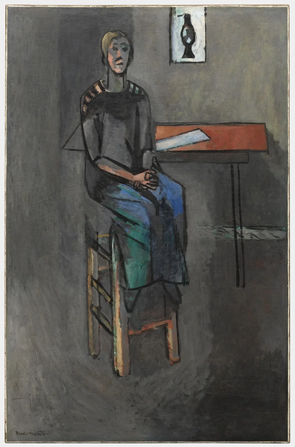 Woman on a High Stool, detail