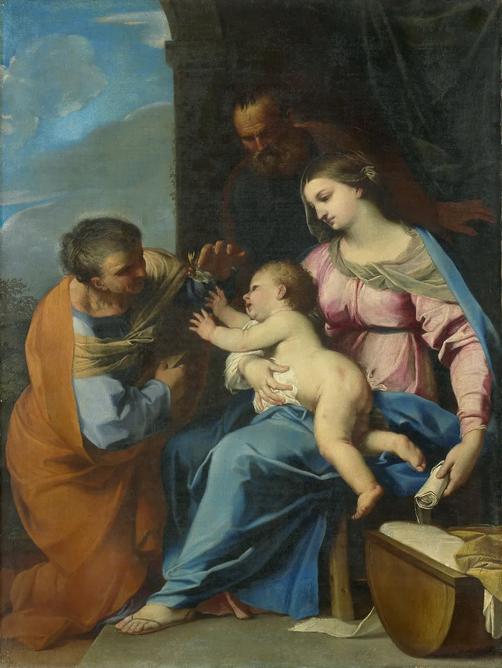 Holy Family, by Raffaello Vanni, oil, 1650