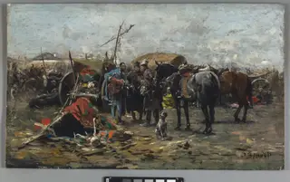 Fair in Balta, Podolia region, by Józef Brandt, oil, 1893