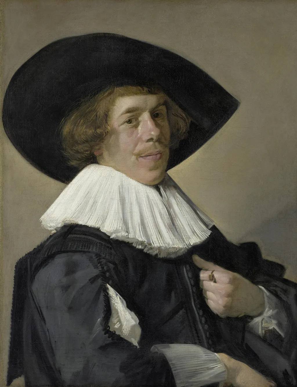 Portrait of a man, probably Jan Miense Molenaer, by Frans Hals, oil, 1630