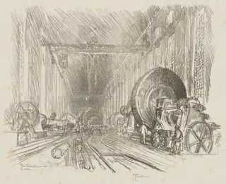 English War Work:  The Basilica of War, by Joseph Pennell, 1916