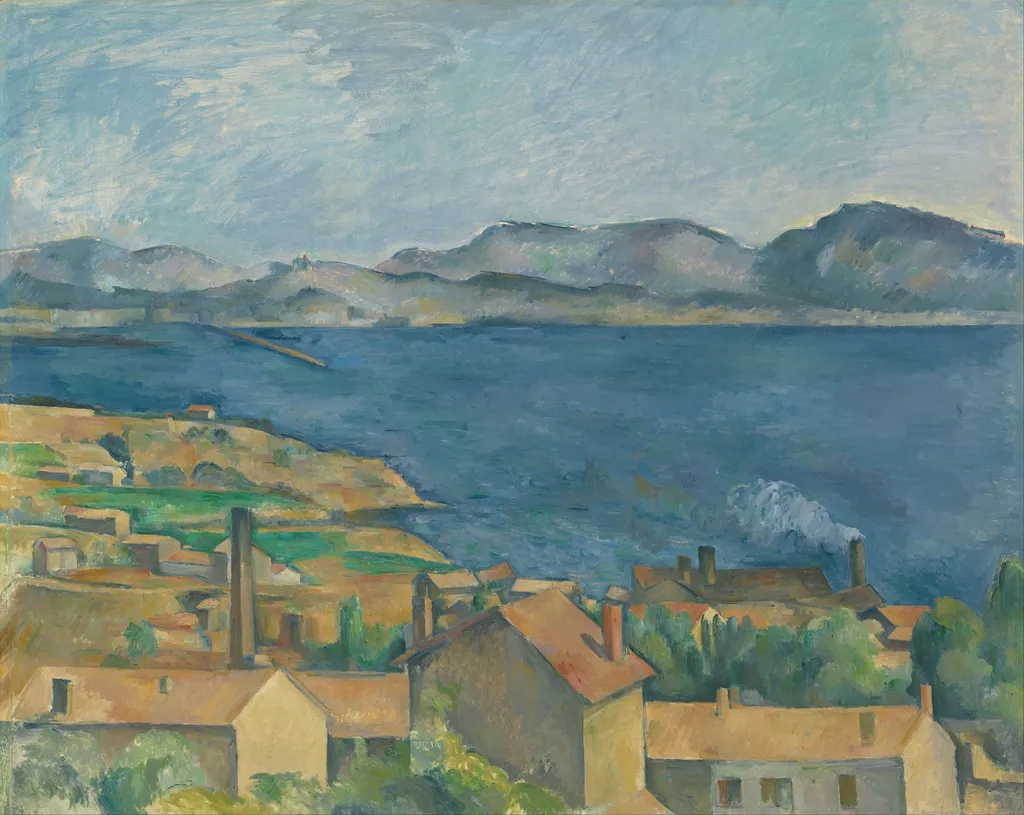 The Bay of Marseilles, Seen from L'Estaque, by Paul Cezanne, oil, 1893