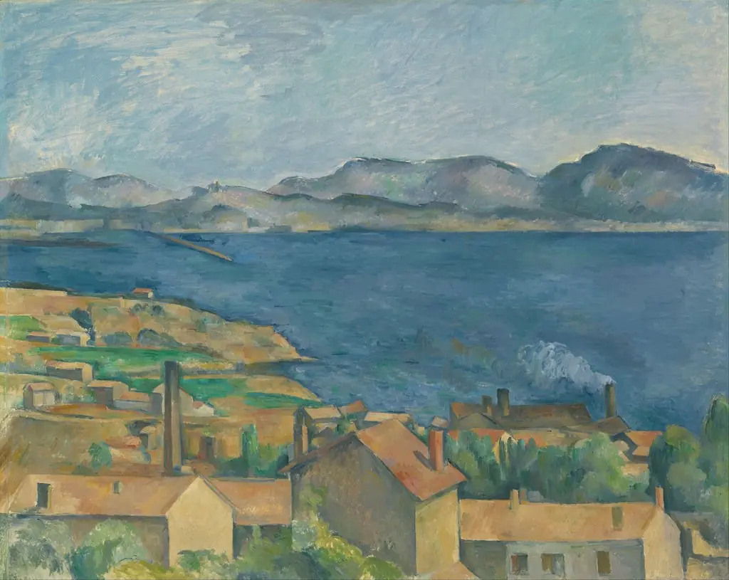 The Bay of Marseilles, Seen from L'Estaque, by Paul Cezanne, oil, 1893