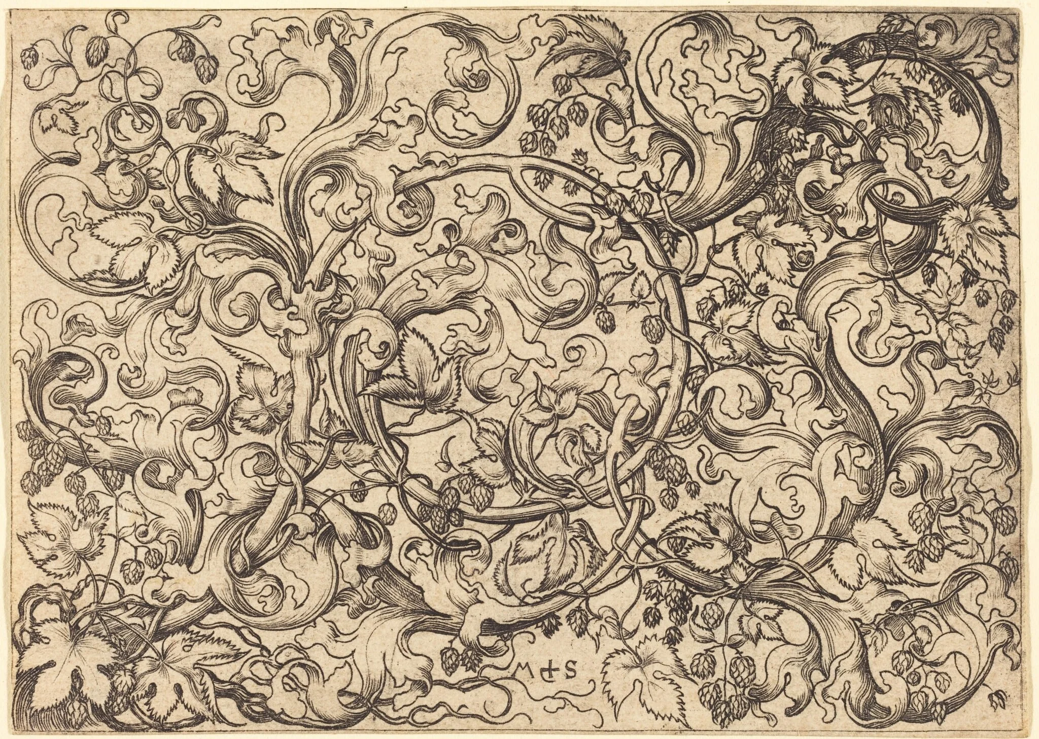 Ornament with Hop Vine, detail