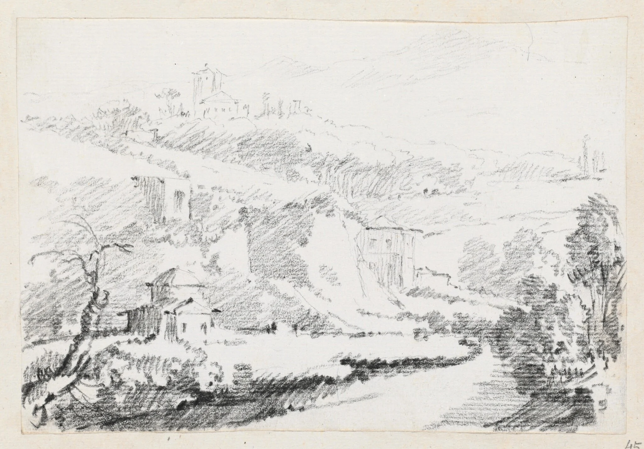 Landscape in the Alban Hills, detail