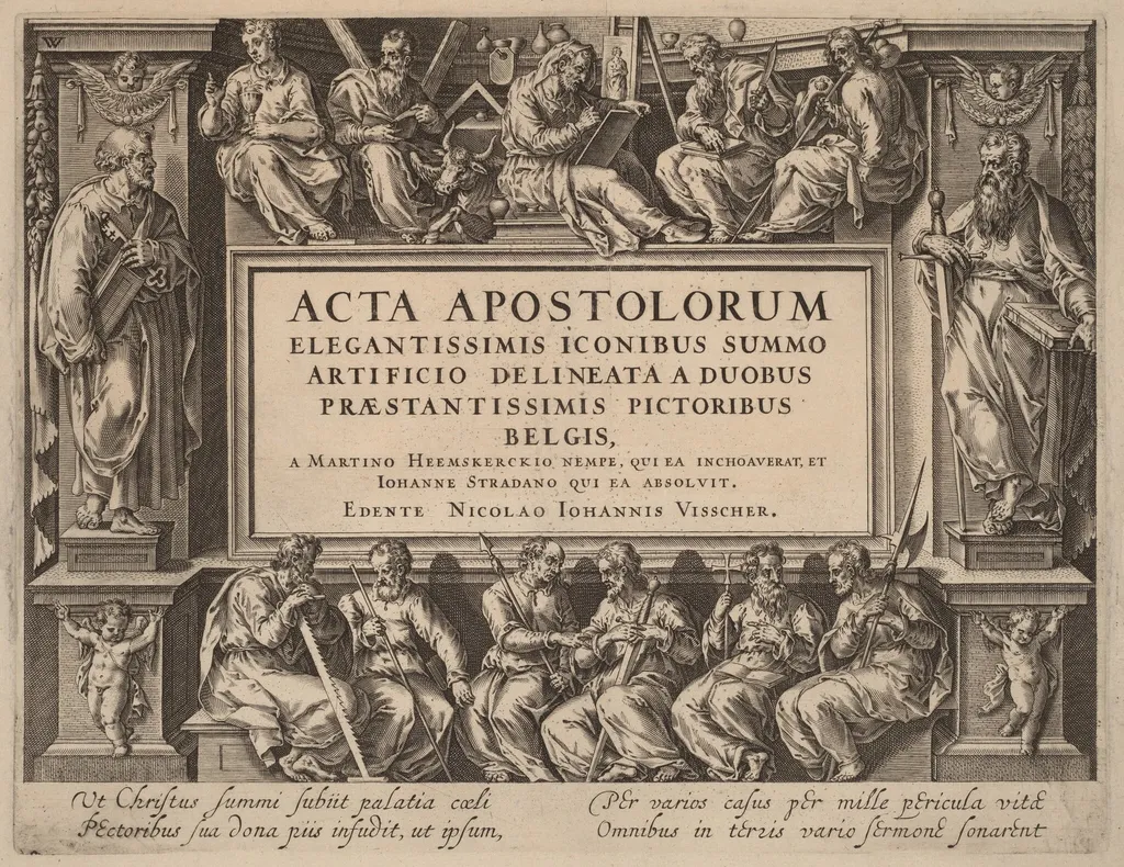 Title Page, by Philip Galle, ink, 1574