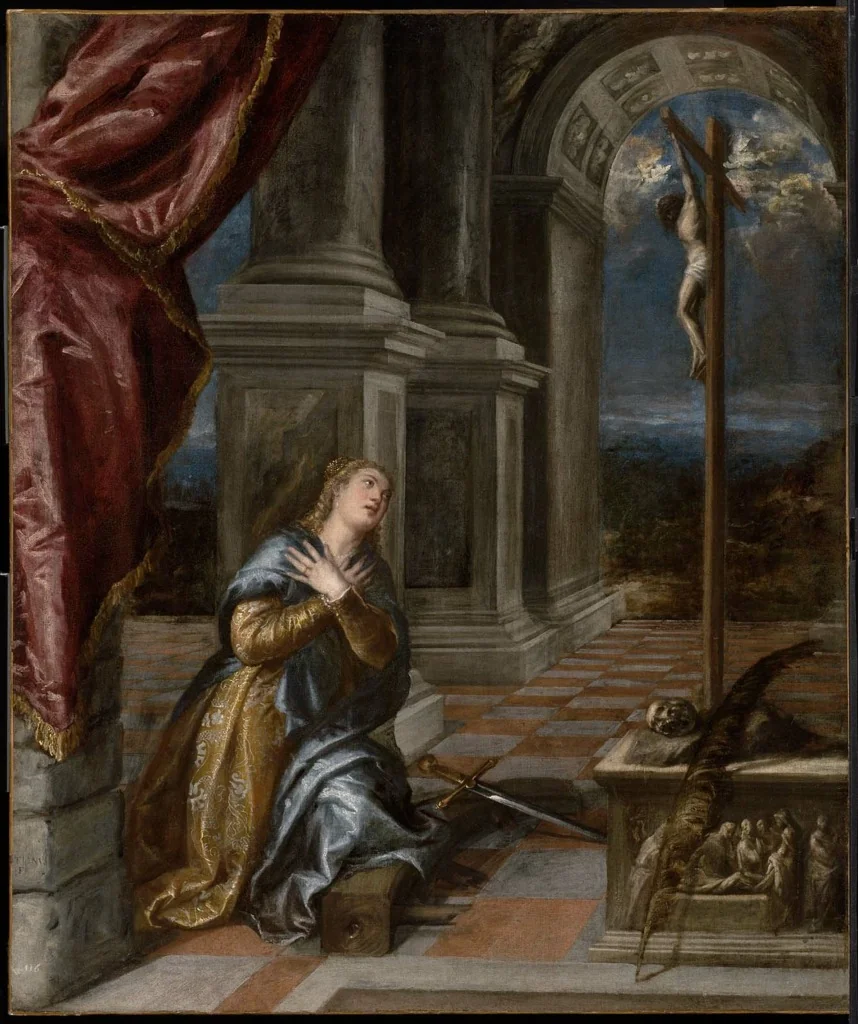 Saint Catherine of Alexandria at Prayer, detail
