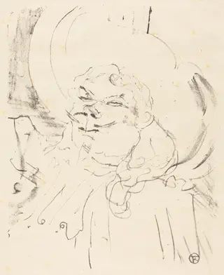 Coquelin the Elder (Coquelin aine), by Henri de Toulouse-Lautrec, ink, 1896