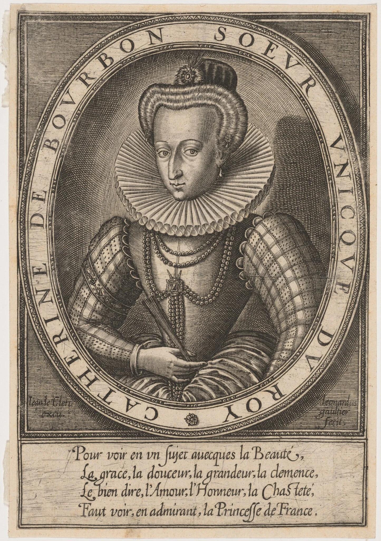 Catherine de Bourbon, detail