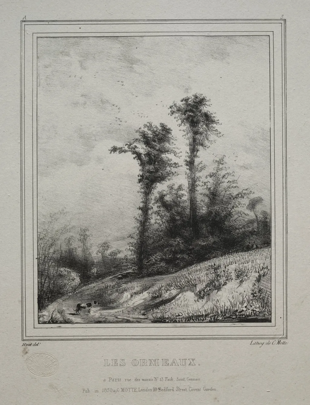 Landscapes:  Young Elm Trees, by Paul Huet, 1829