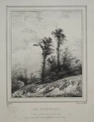 Landscapes:  Young Elm Trees, by Paul Huet, 1829