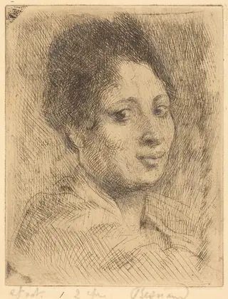 Peppina, by Albert Besnard, graphite, 1919