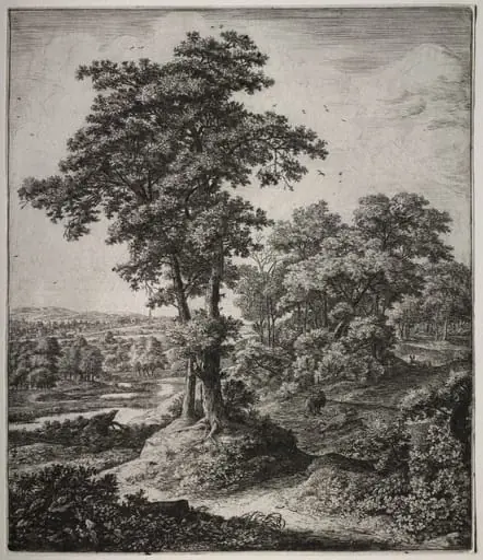 Six large upright landscapes with scenes from the Old Testament: The Unfaithful  Prophet of Judah, by Antonie Waterloo, 1665