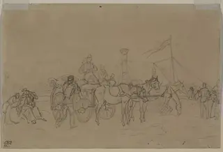 Passengers for Rhine Steamer (verso), by Heinrich von Mayr, 1804