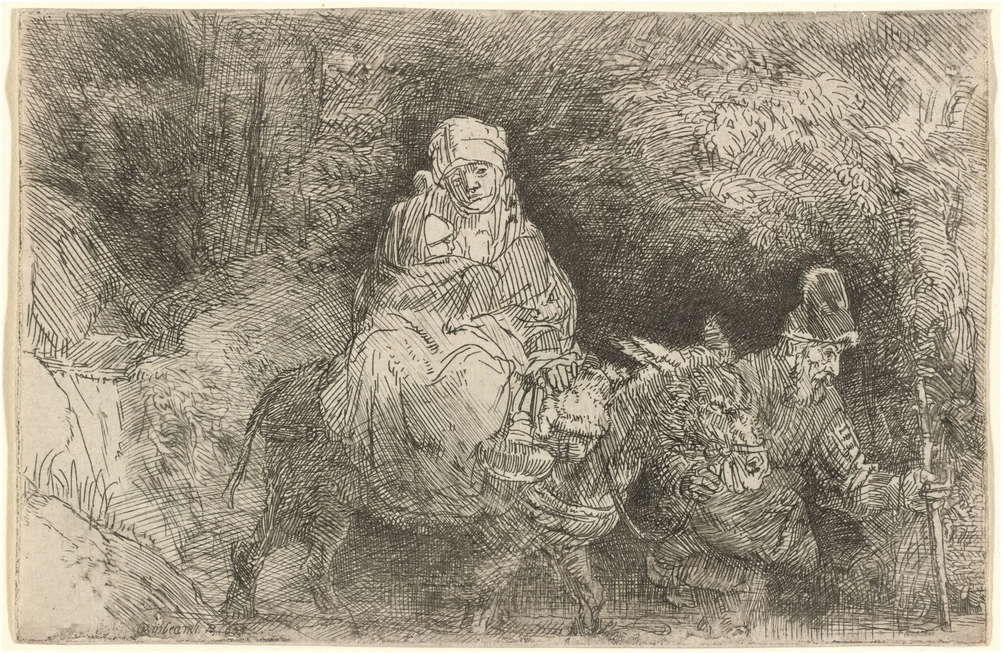 The Flight into Egypt: Crossing a Brook, detail