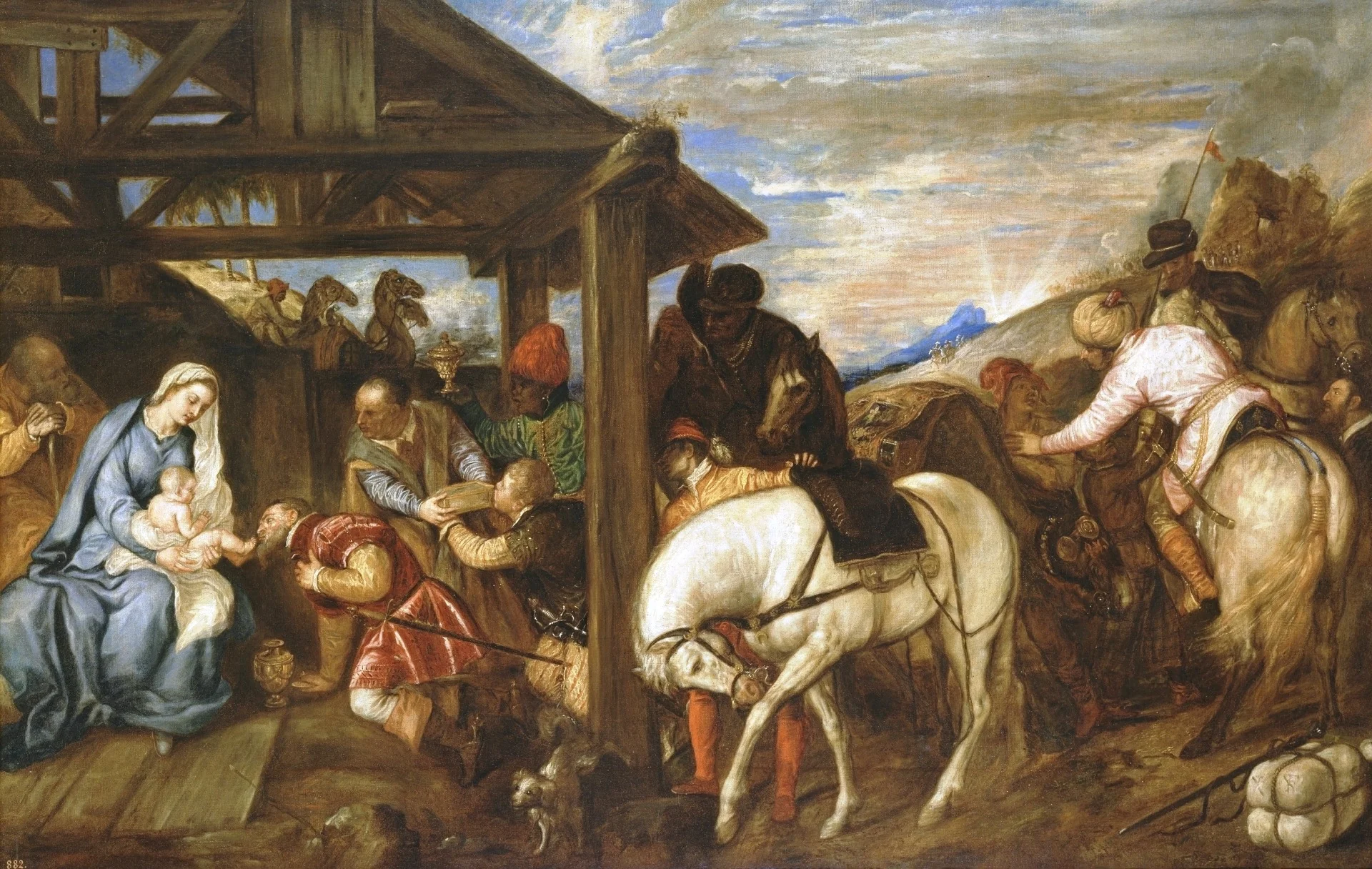 The Adoration of the Magi, detail