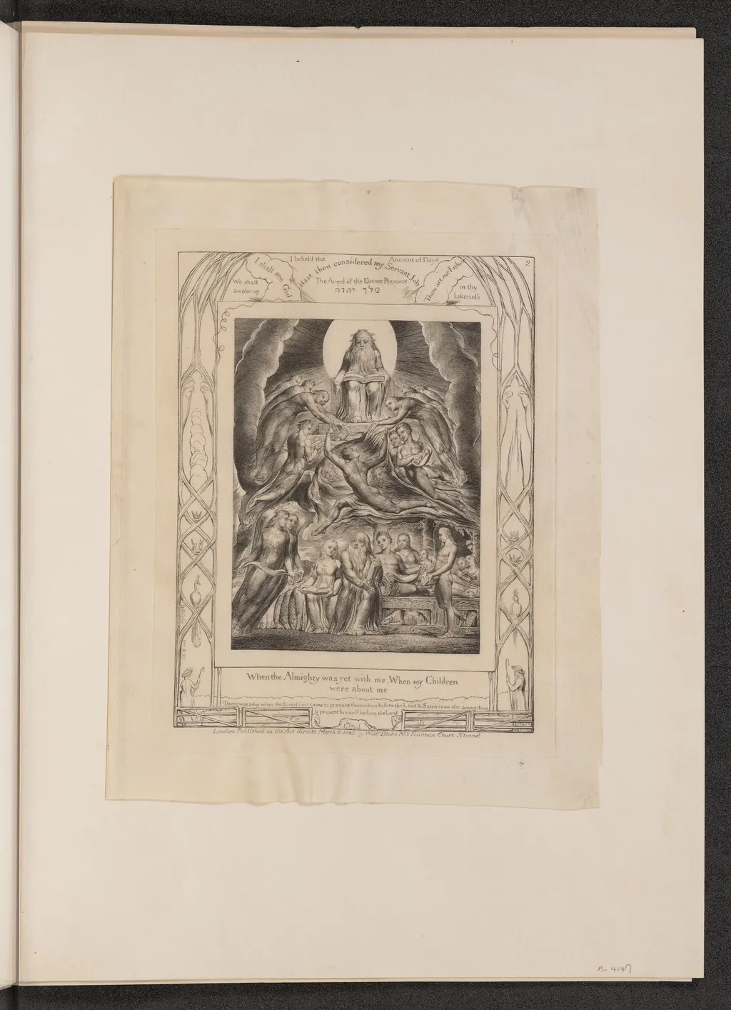 Satan Before the Throne of God, by William Blake, ink, 1825
