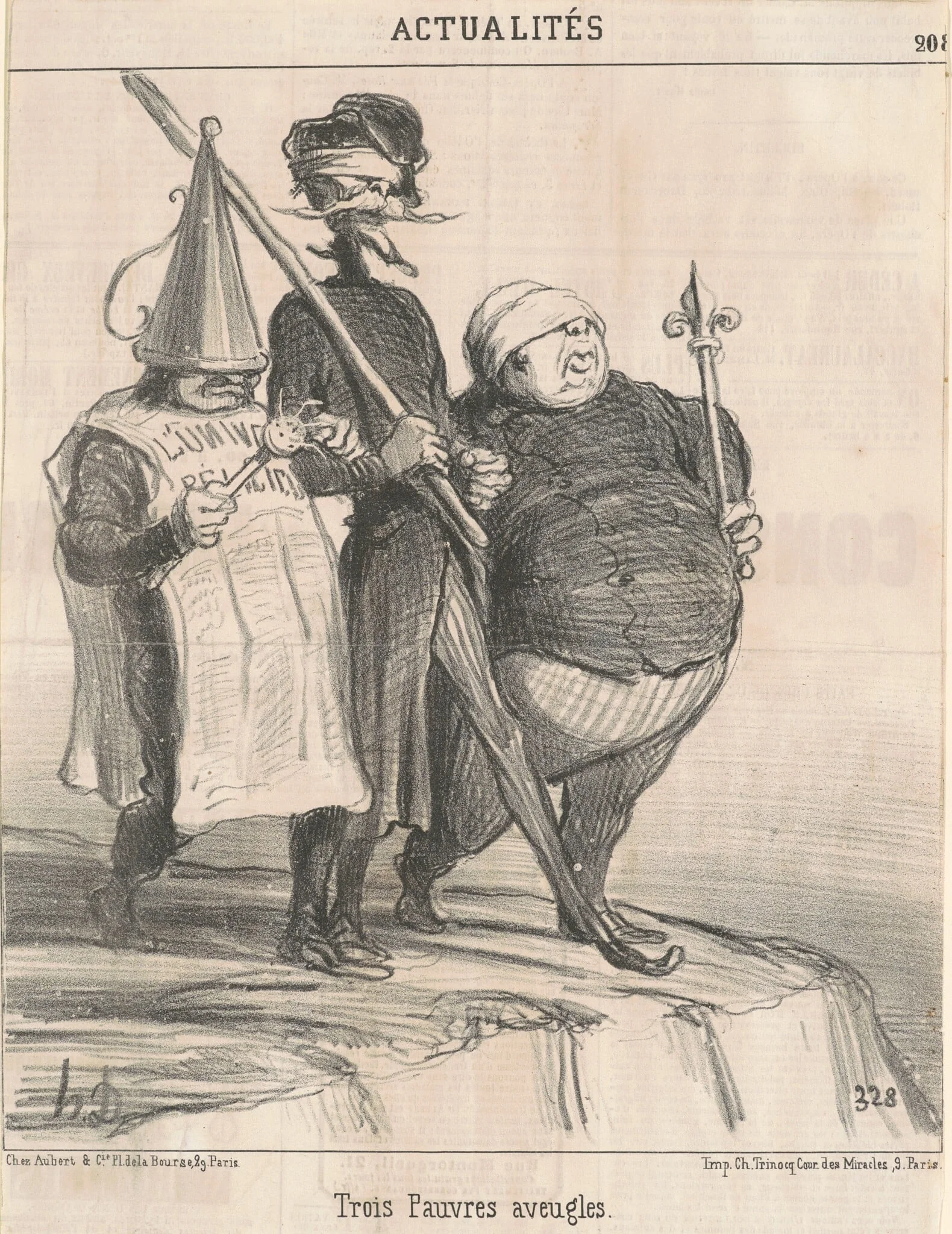 Trois Pauvres aveugles, detail